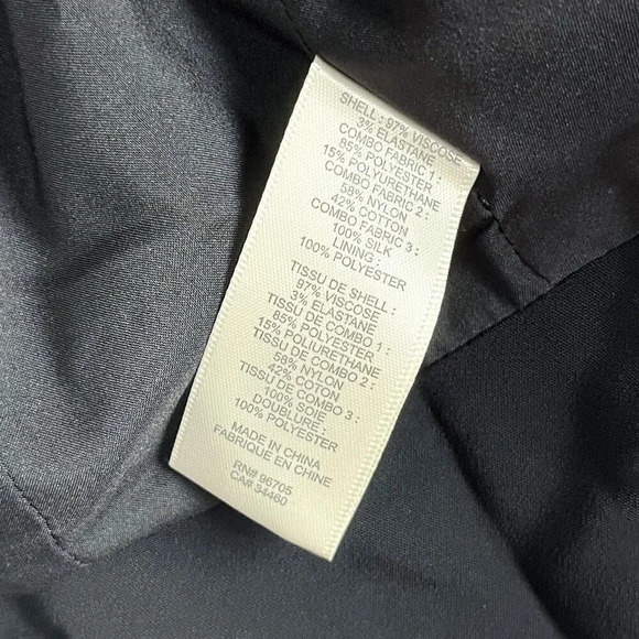 Rebecca Taylor  Womens Small Faux Leather Trim Cropped Peplum Blazer Black - Picture 5 of 7